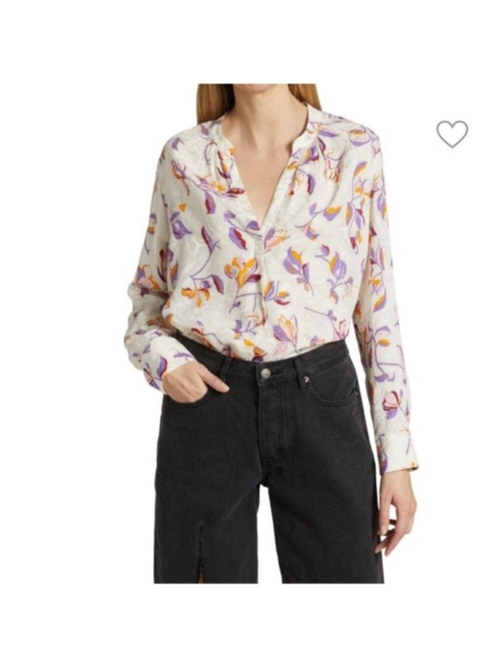 Zadig & Voltaire Cut Flowers Floral Tink Blouse Size Small - Picture 13 of 13